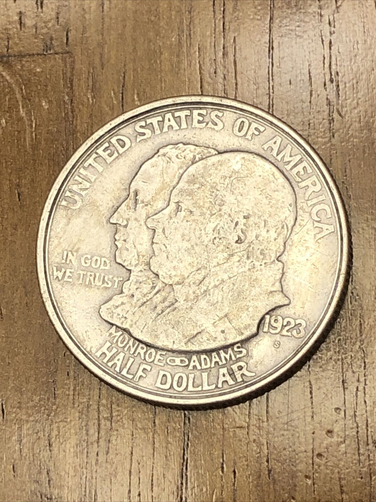 1923-S Monroe Doctrine Commemorative Silver Half Dollar