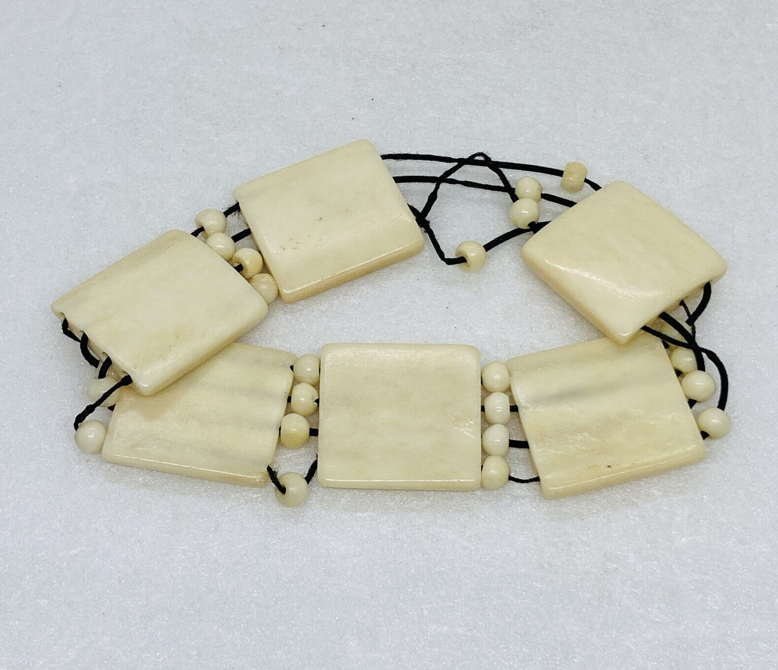 Vintage Alaskan Eskimo Inuit Bracelet Square Pieces 10” Native Art Decor C3