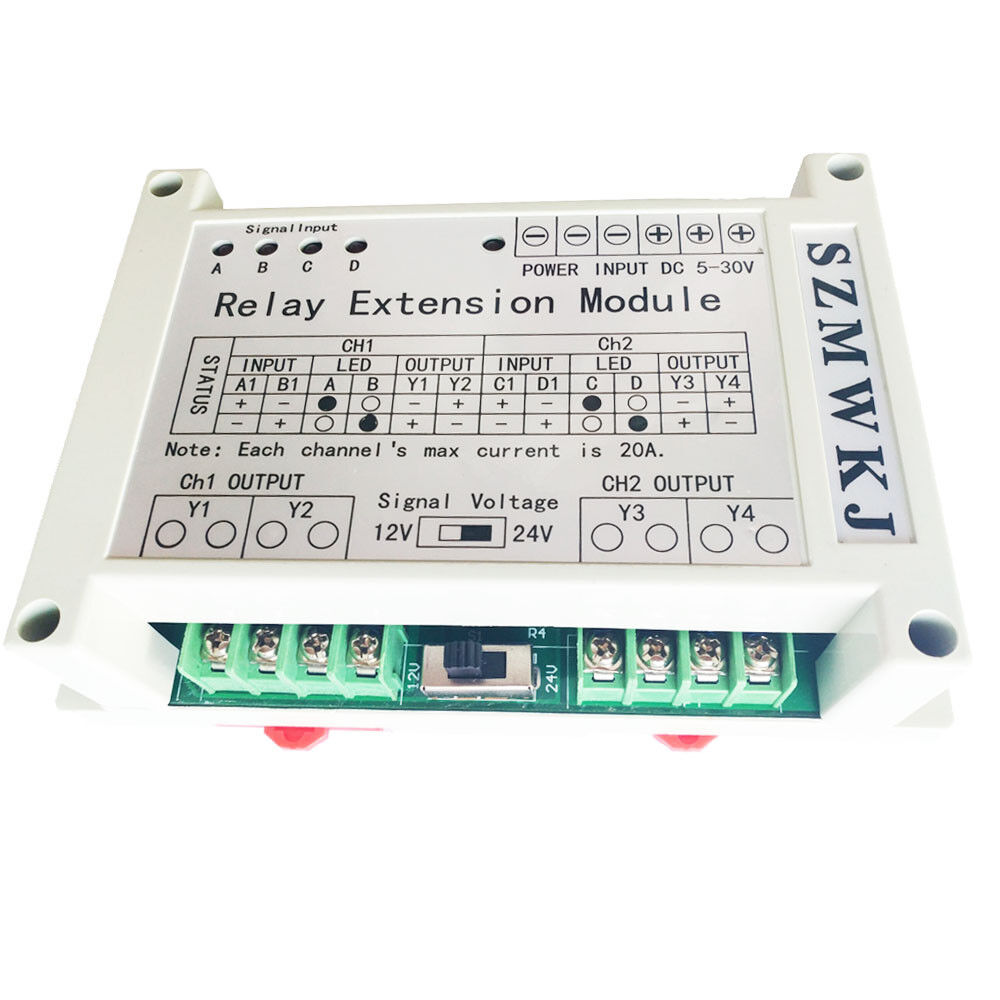 5-30V 2-Channel 4-Way Relay Module for DC Motor Loads Large Current Solar System