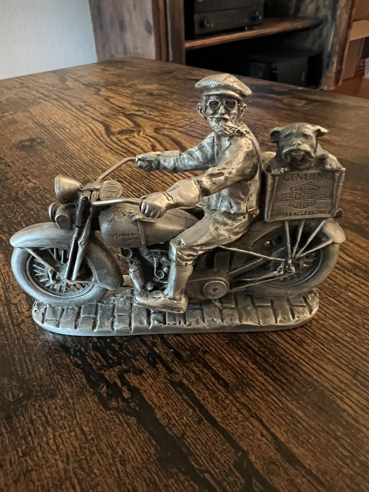 Vintage Iron Art Cast Iron Police Motorcycle