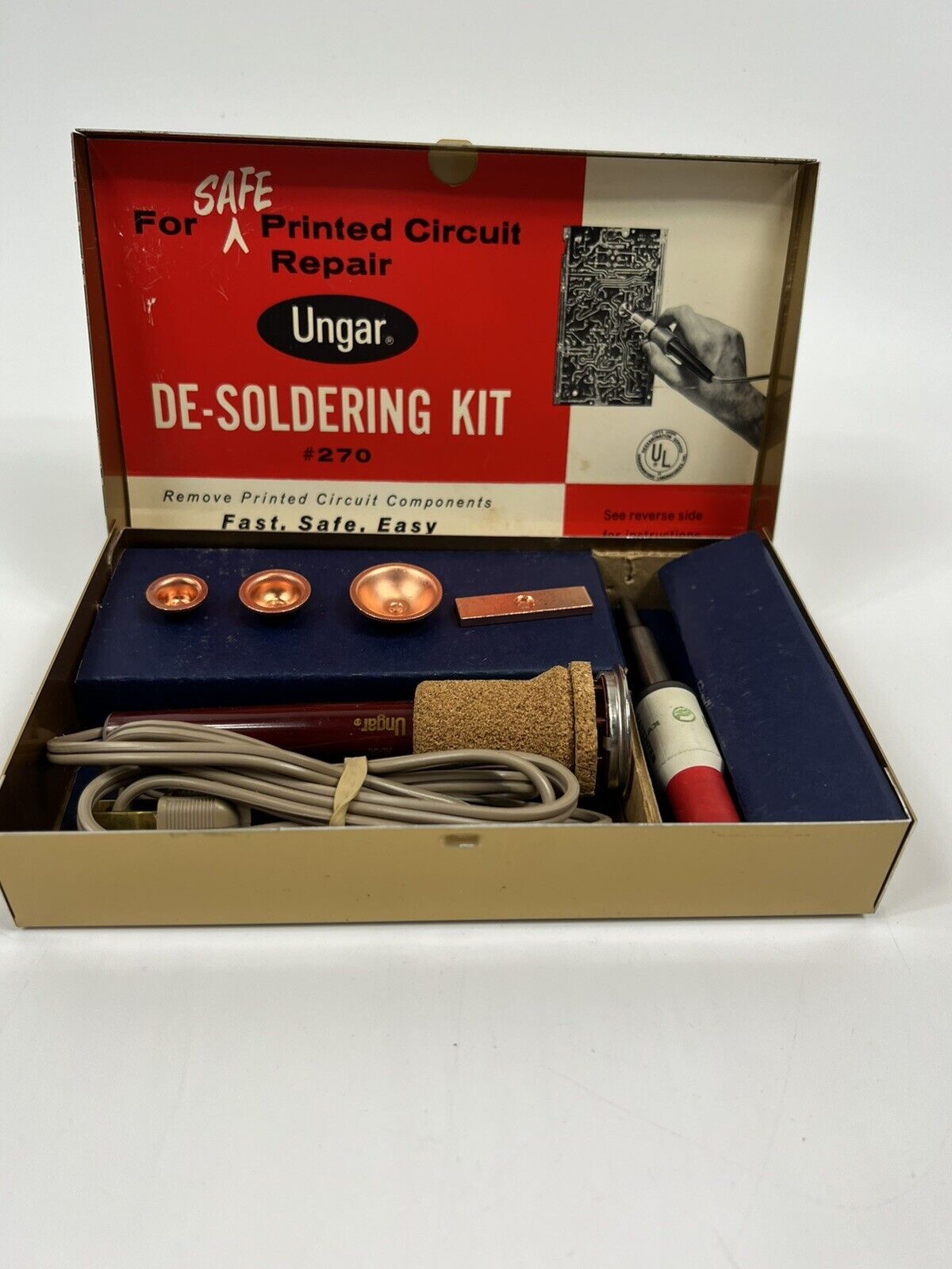 Vintage  Ungar #270 Desoldering Kit for Safe Printed Circuit Repair UNTESTED