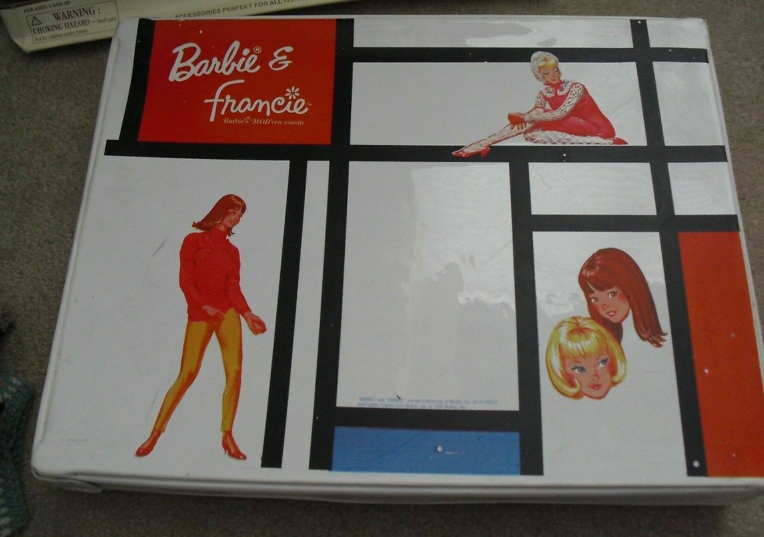 Large Vintage 1965 Mattel Barbie & Francie Doll Case