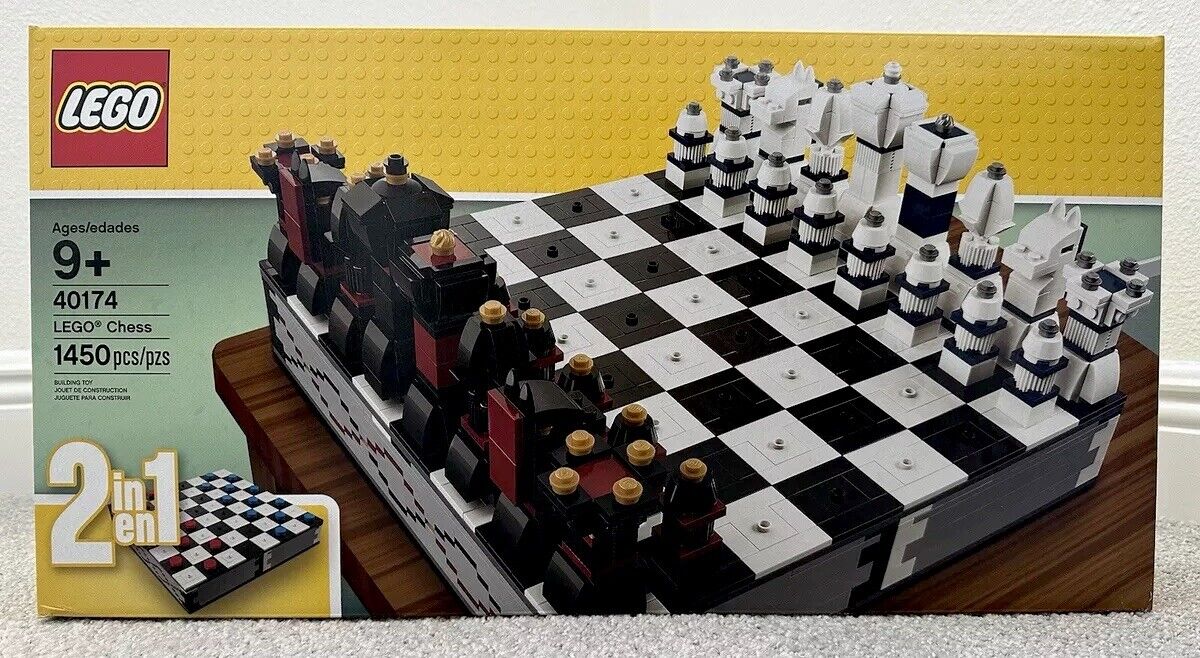Brand New Lego 40174 Iconic Chess and Checkers 2:1 Set - Rare Retired