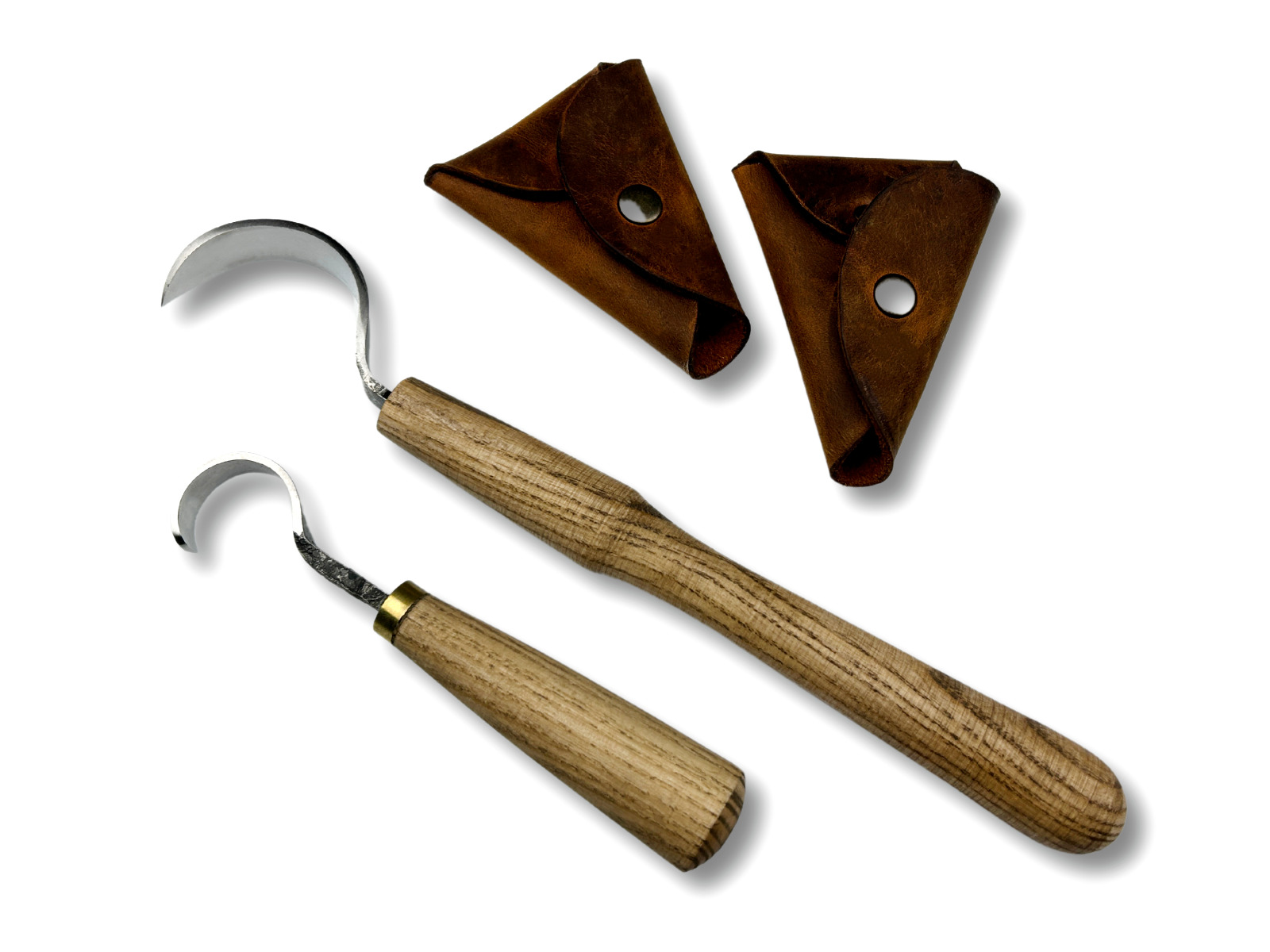 Spoon Carving Knives. Kit 2 PCS. Wood Carving Tools. Hand Forged Tools. Sheath