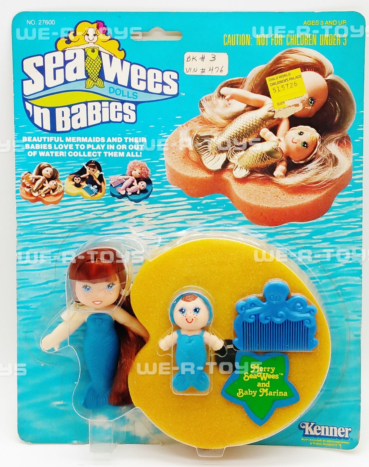 Sea-Wees \'N Babies Merry and Baby Marina Dolls Kenner 1980 NRFP