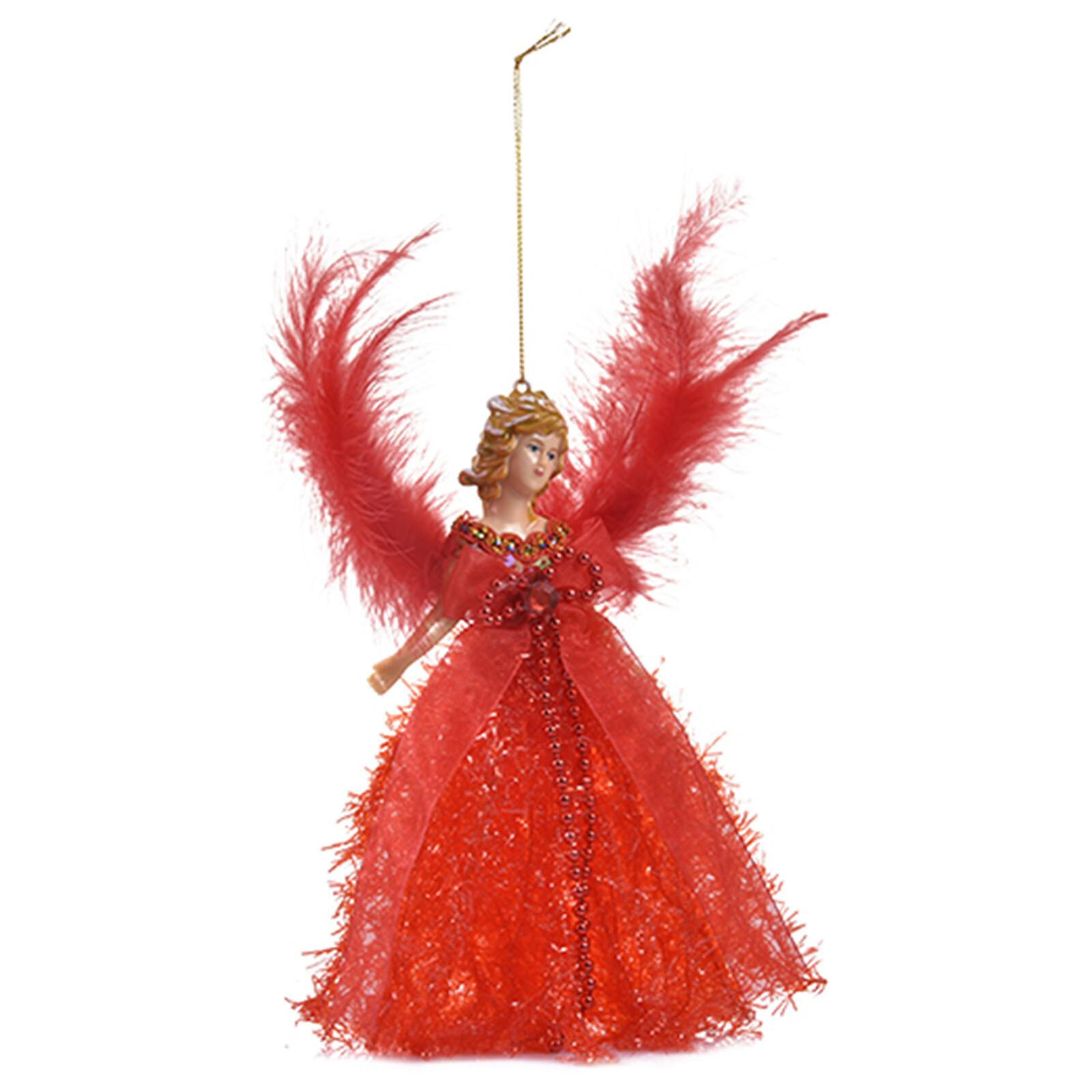 Angel Doll Christmas Ornaments | Christmas Tree Angel Topper With Wings Handmade
