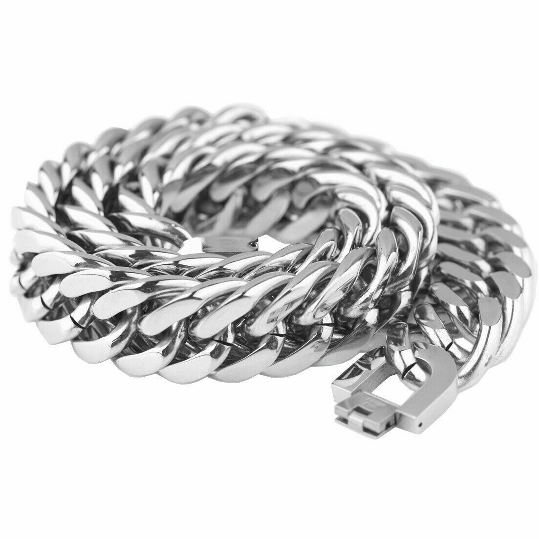 22mm Huge Heavy Gift Stainless Steel Silver Curb Cuban Chain Mens Necklace 8-40\