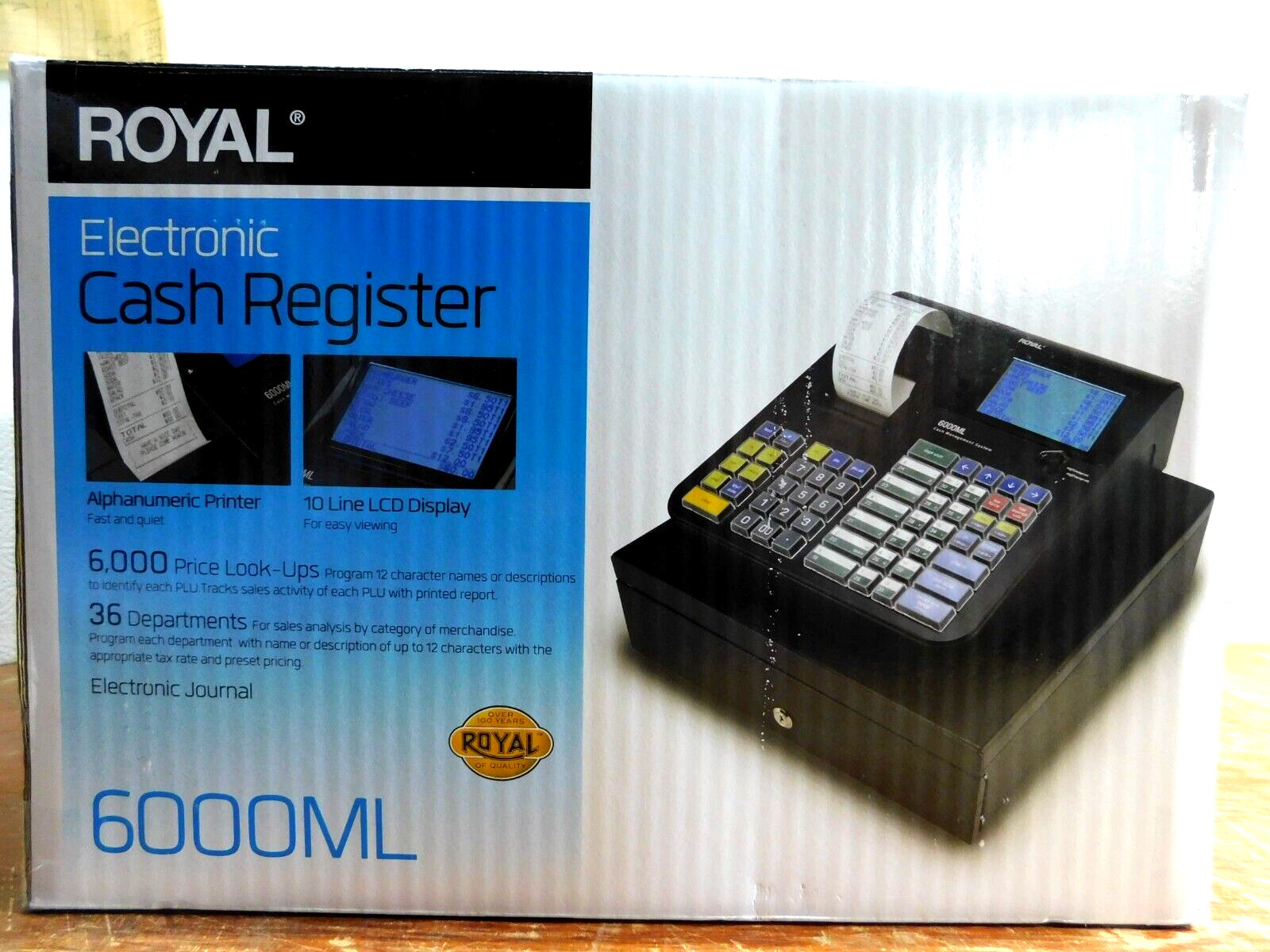 Royal 6000ML Electronic Cash Register, Black