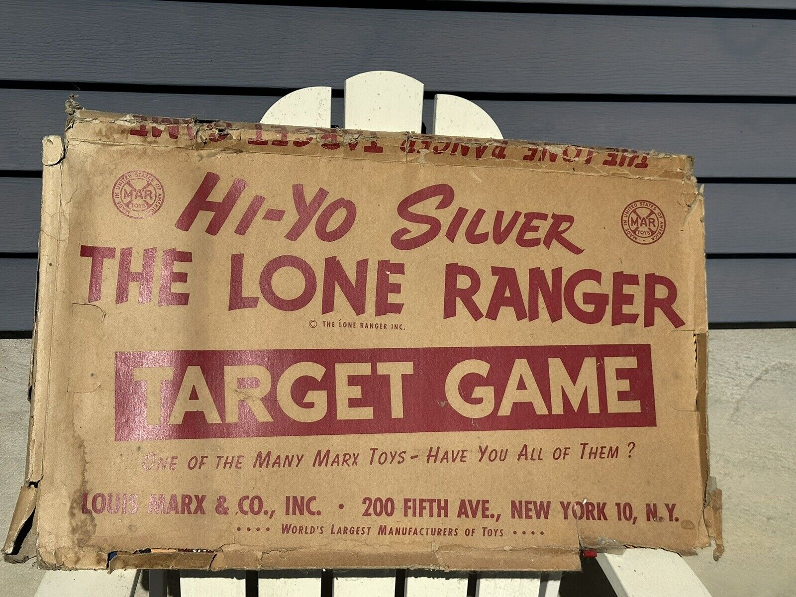 1938 Original Lone Ranger Marx Target Game Amazing Condition With Box  Rare 