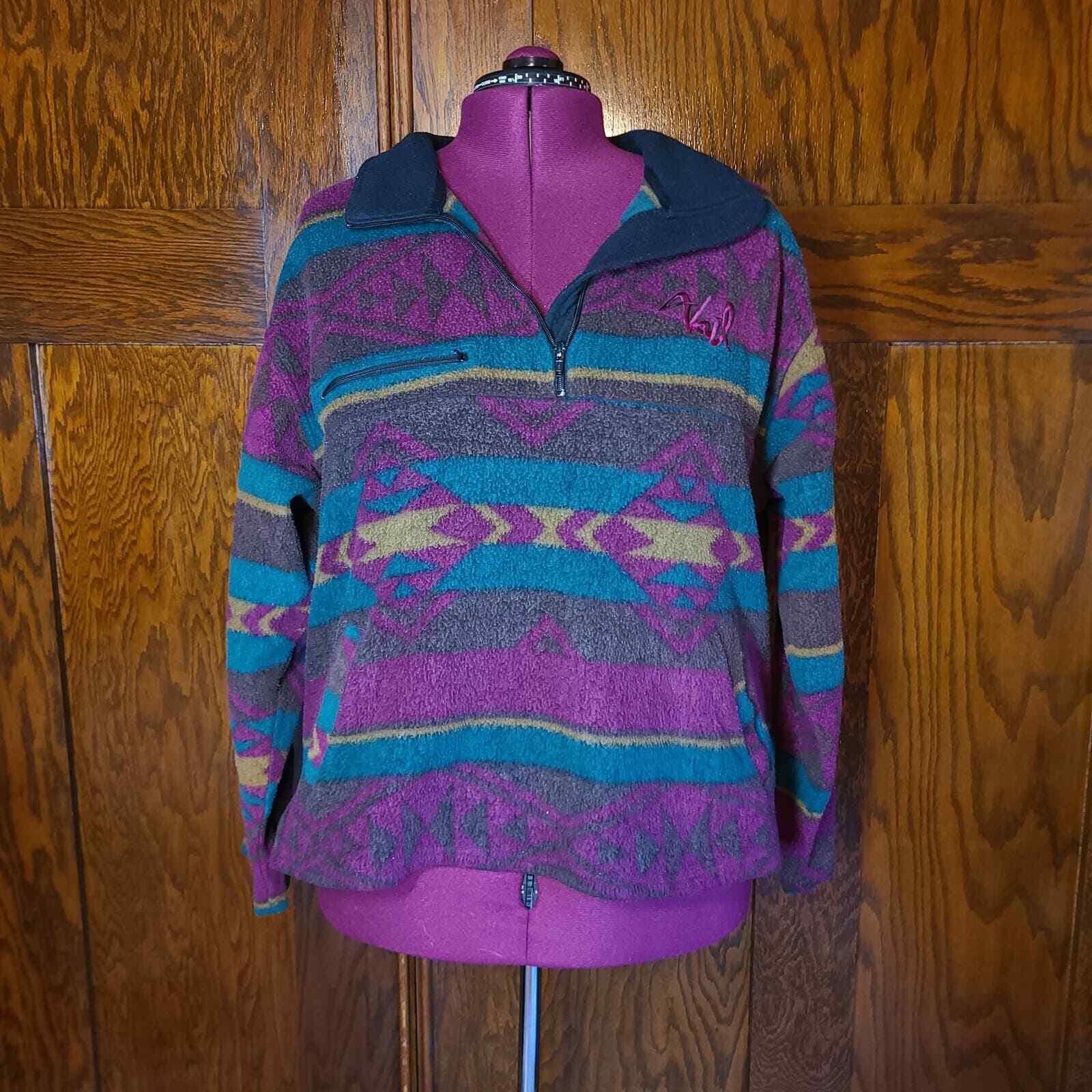 Vintage SCI Ski Country Imports Sweater Womens Size Large Spun Polyester 80s