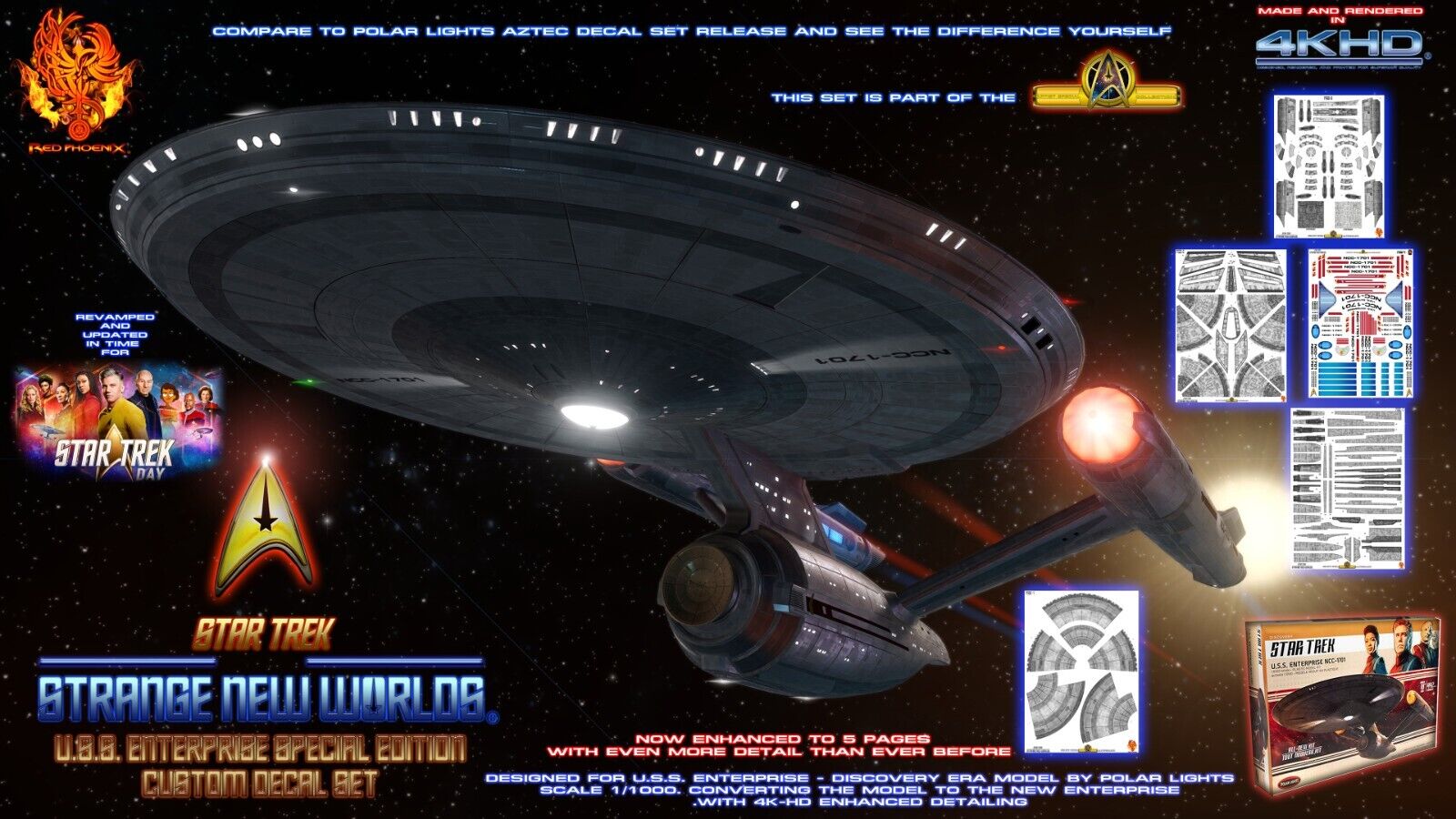 U.S.S. Enterprise: Strange New Worlds 1/1000 Scale Enhanced Edition SPECIALTY 