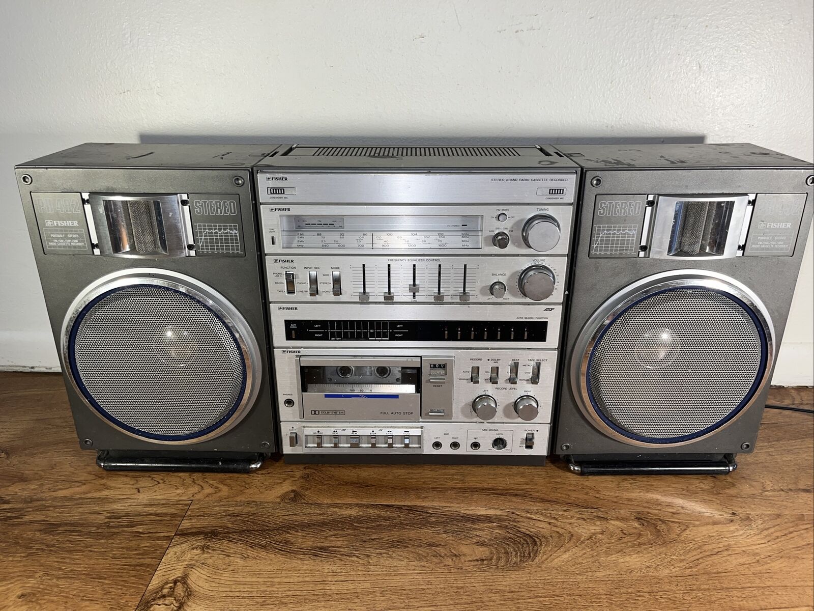 VINTAGE FISHER Boombox PH 492K Stereo Radio Cassette Recorder AM FM  READ 2