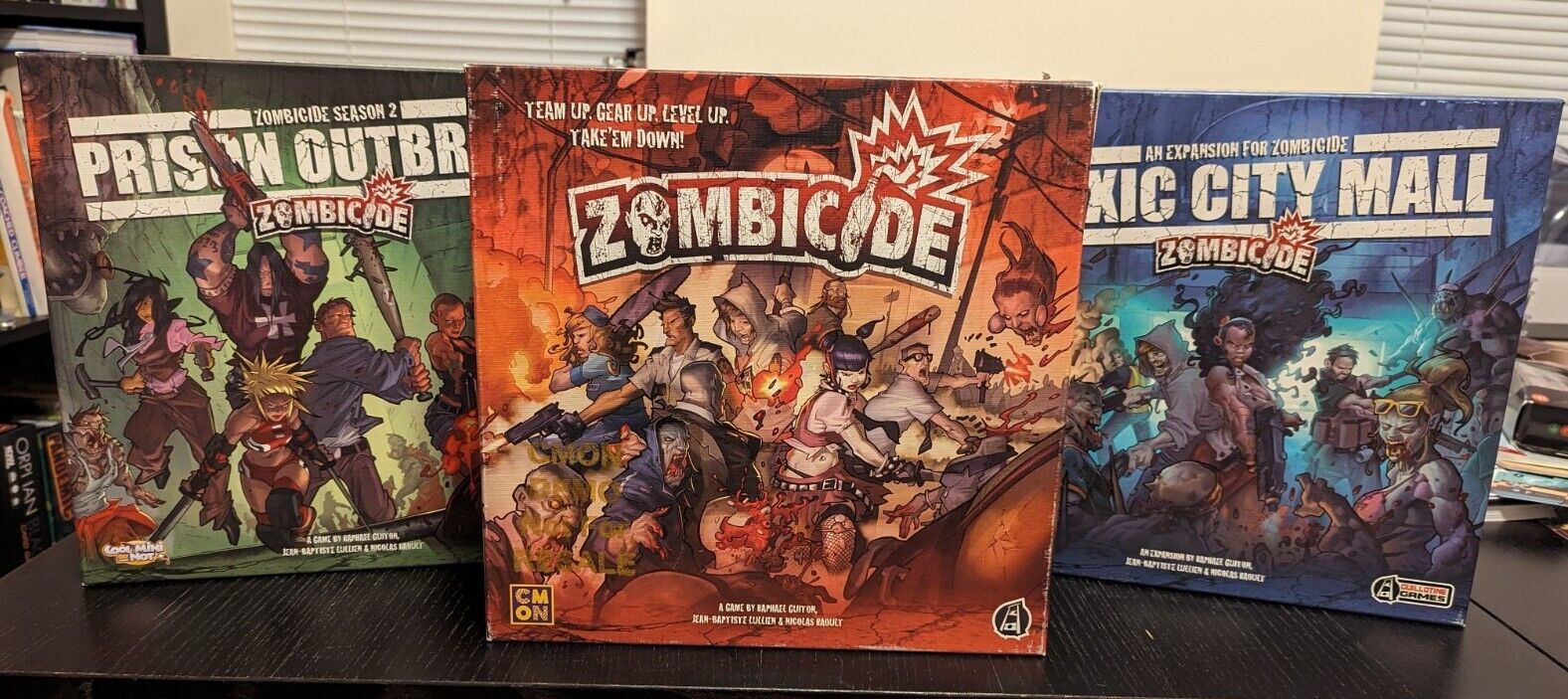 Zombicide Lot of 3: Original, Prison Outbreak, and Toxic City Mall + Extras