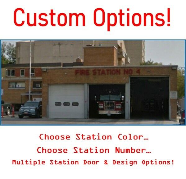 NEW Fire Station FIREHOUSE 3 Open Bays - N Scale 1:160 Improved CUSTOM OPTIONS