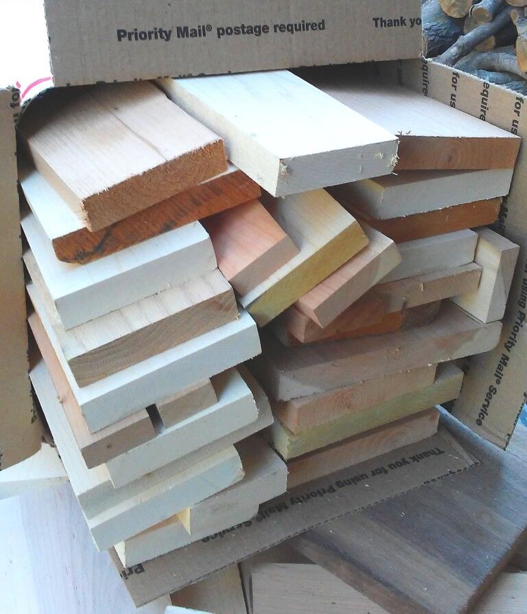 NO KNOTS Scrap Hardwood Short Boards WALNUT Oak MAPLE Cherry Wood Craft Carving