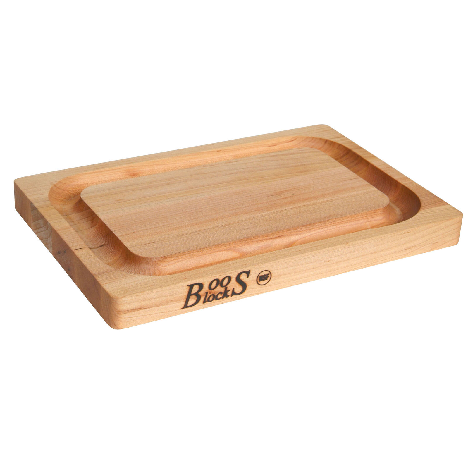 John Boos Chop-N-Slice Wood Cutting Board with Juice Groove, Maple