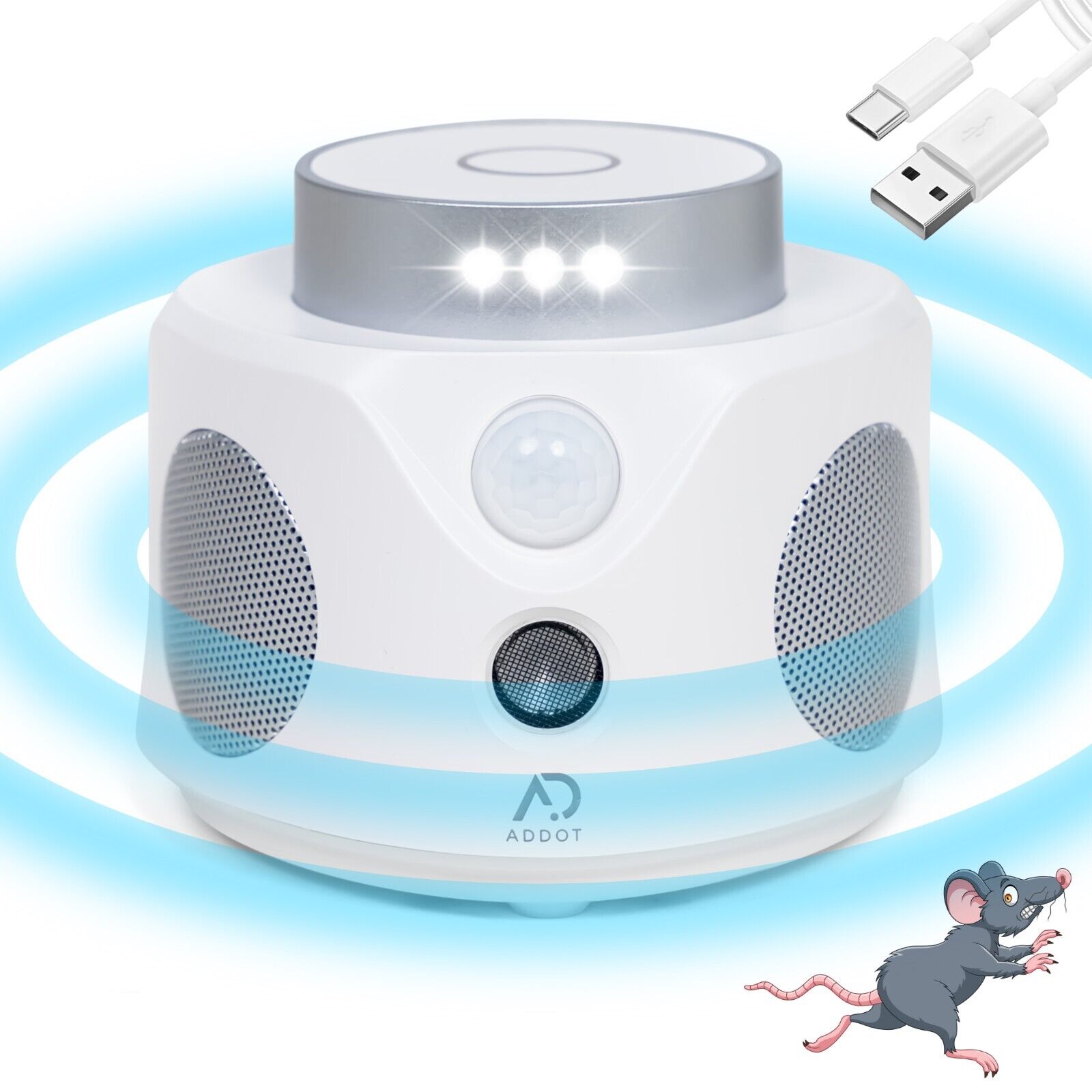 New upgraded Super Strong Ultrasonic Auto Detect Pest Rodent Mouse Repellent