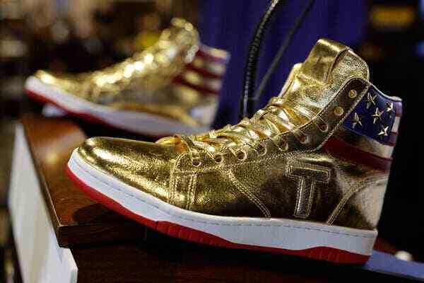 NEW Donald T GOLD Shoes MAGA 2024 NEVER SURRENDER  (Highest Quality M4-M12)