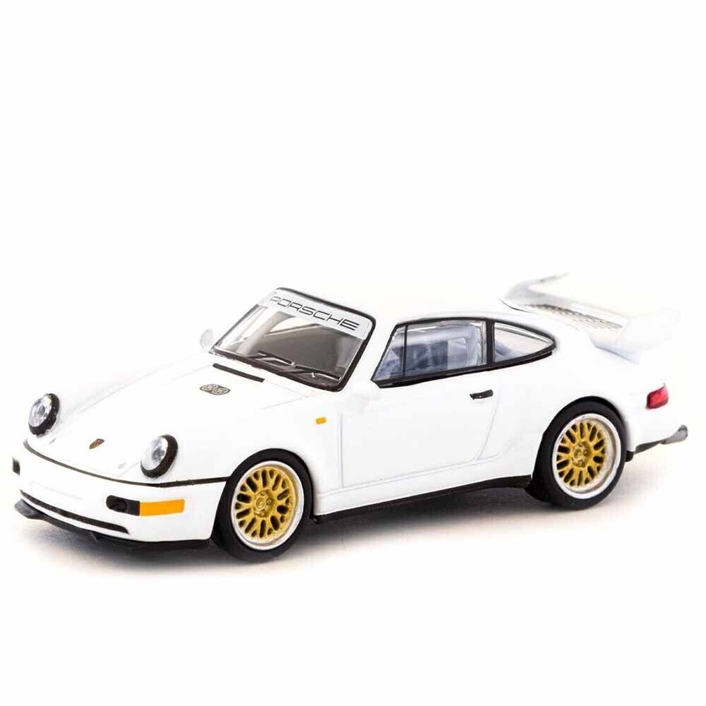 Tarmac Works X Schuco 1:64 Porsche 911 RSR 3.8 Diecast Model Car White
