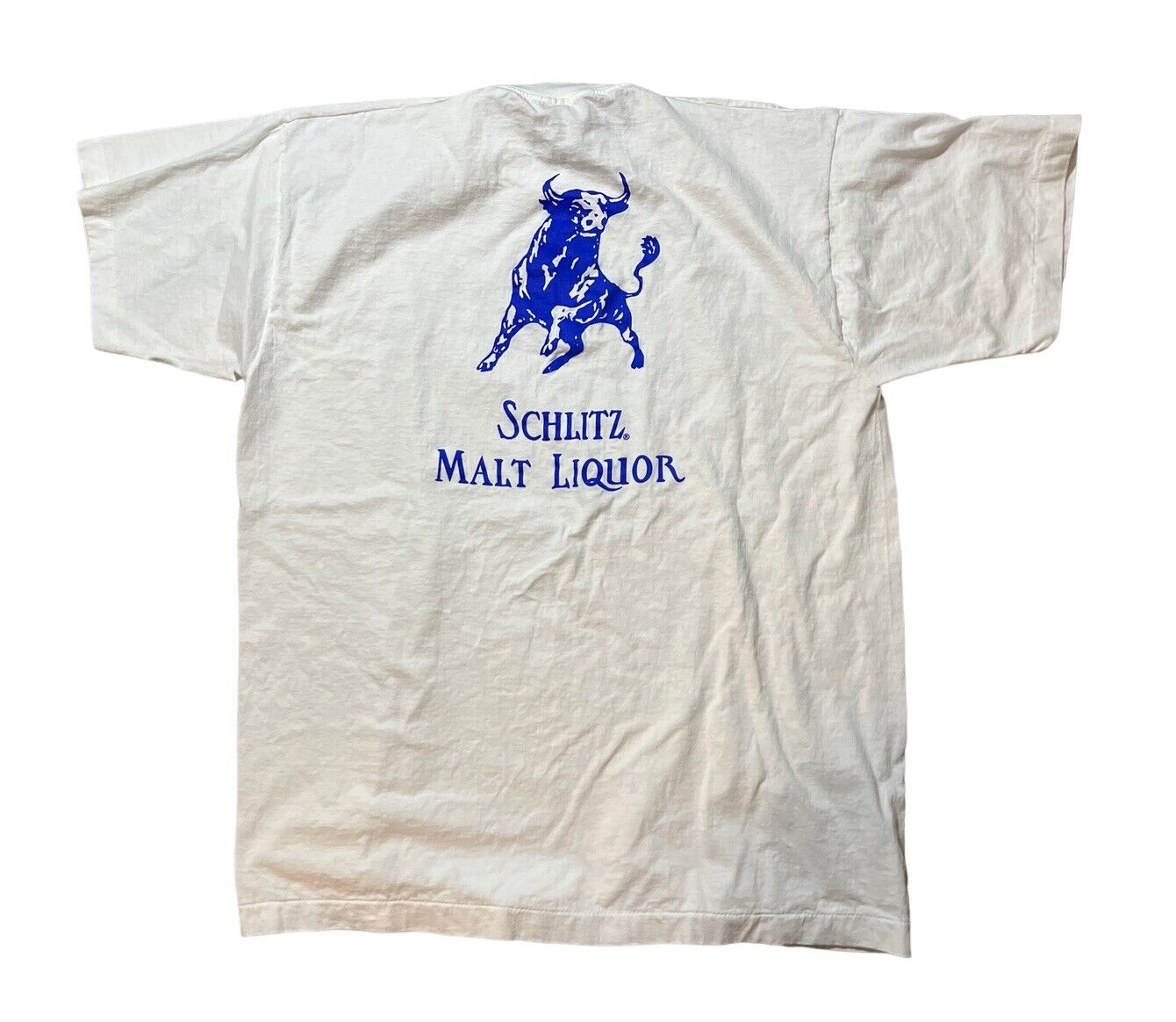 Vintage 80s Schlitz Malt Liquor Promo T-Shirt Size XL Screen Stars Single Stitch
