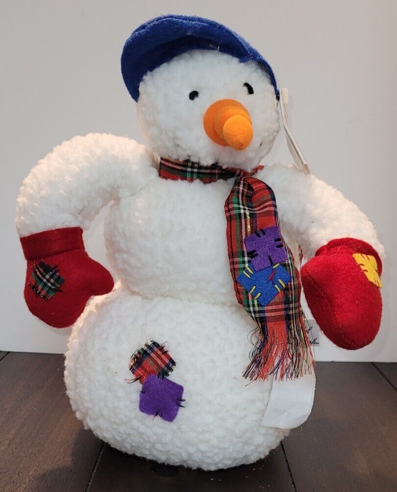 1988 Chrisha Creations Snowman \'Let It Snow\' Plush Toy Decoration Christmas 12\