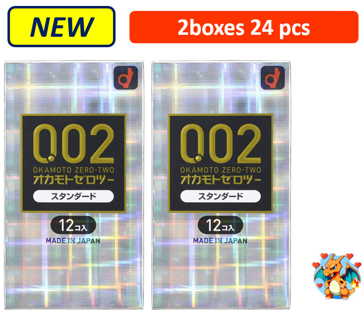 Okamoto 002EX Regular Size Polyurethane Condoem 12Pcs Made In Japan 2Boxes