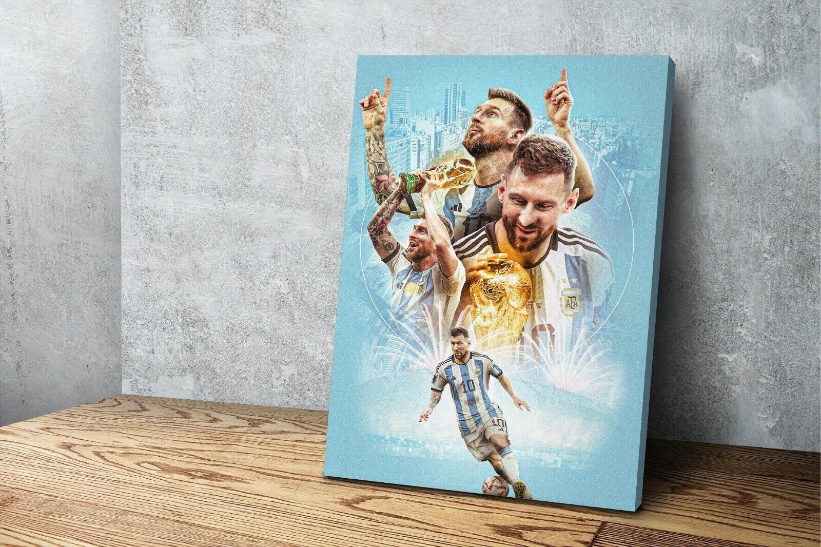 Lionel Messi | World Cup Champions | Argentina | Sports Wall Art | Canvas