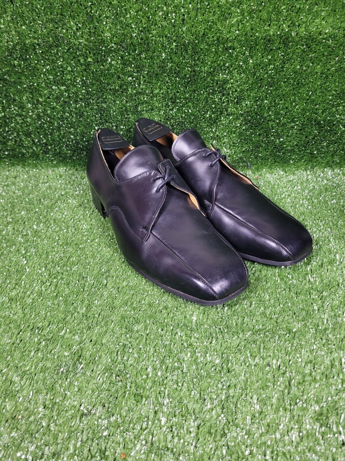 Vintage John Fluevog George Cox Black Leather Dress Shoes Made In England US 12