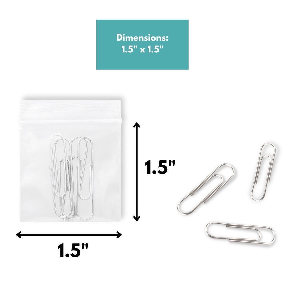 Clear Plastic Reclosable Bags Self Seal Zip Lock Choose: Mil, Size & Pack