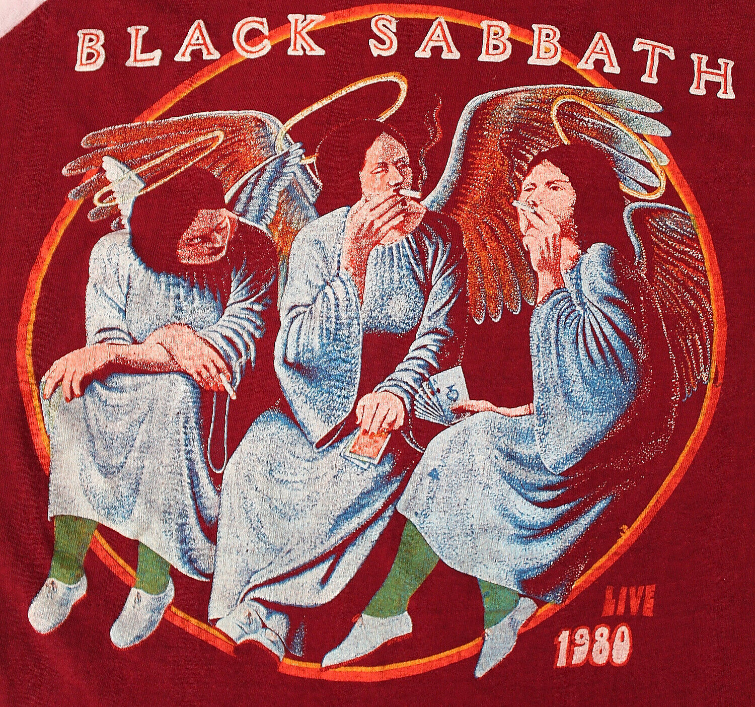 Black Sabbath Vintage 80's T-Shirt Heaven And Hell Tour reprint tee NH9885