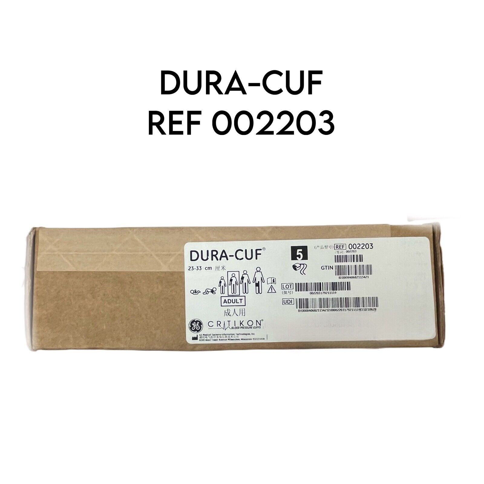 GE MEDICAL REF 002203 Critikon DURA CUF 23-33cm, Adult (5/box)