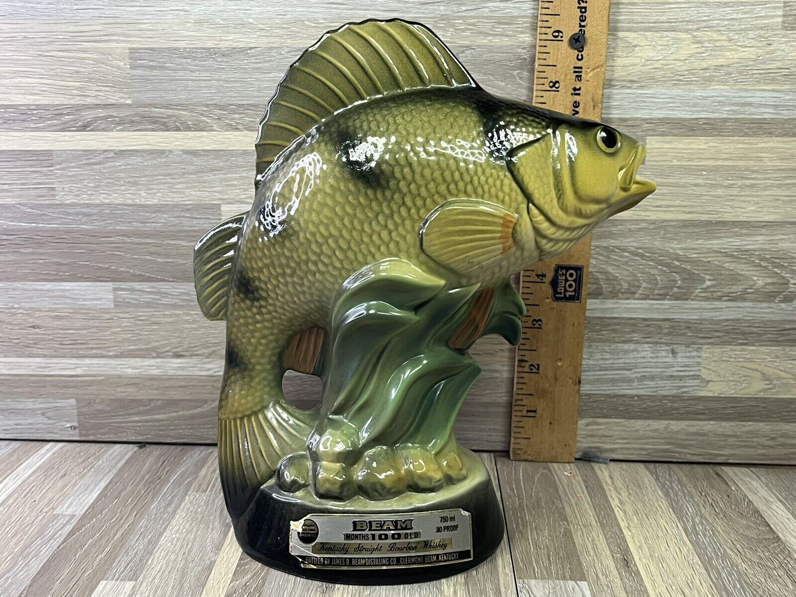 Vintage Jim Beam Fresh Water Fishing Hall of Fame Decanter EMPTY
