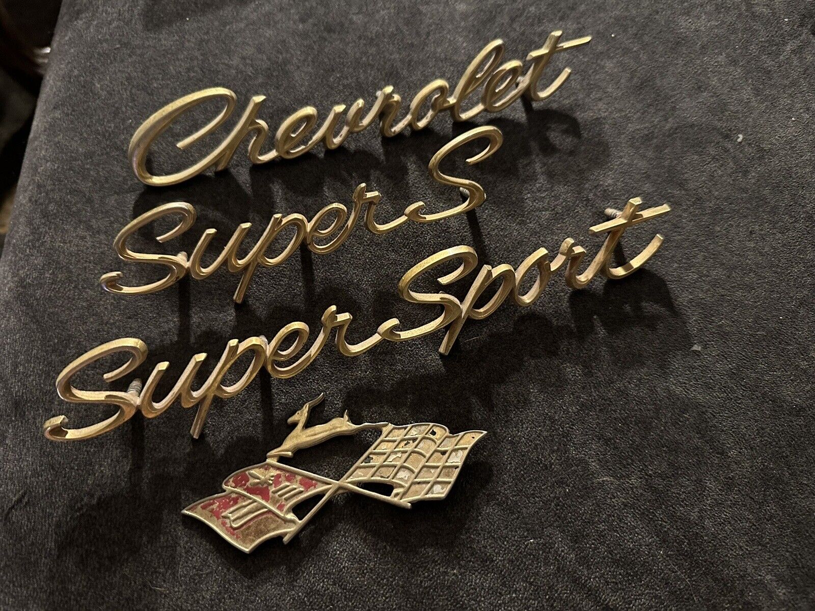 1965 1966 IMPALA 24k Gold Plated  SUPER SPORT EMBLEMS