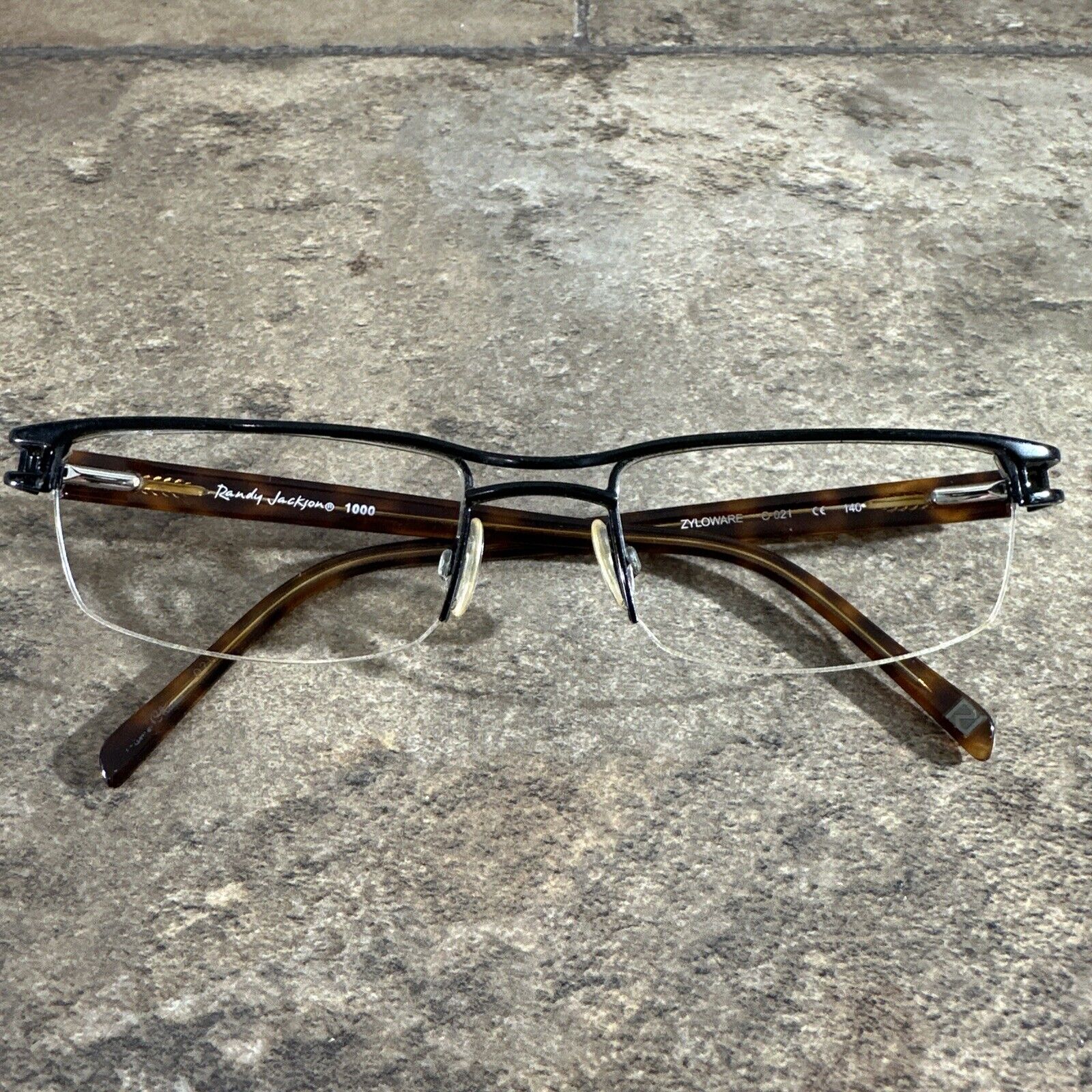 Randy Jackson Signature 1000 C 021 Brown Tortoise Eyeglasses Frames 53-19-140-27