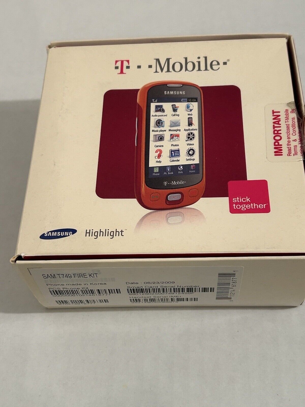 699.Samsung SGH-T749 Very Rare - For Collectors - New In Box. Vintage