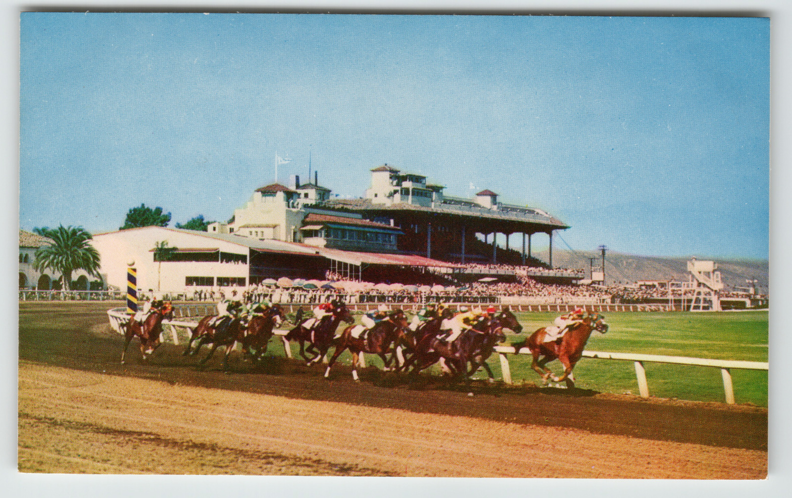 Postcard Caliente Horse Racing Track in Tijuana, Mexico