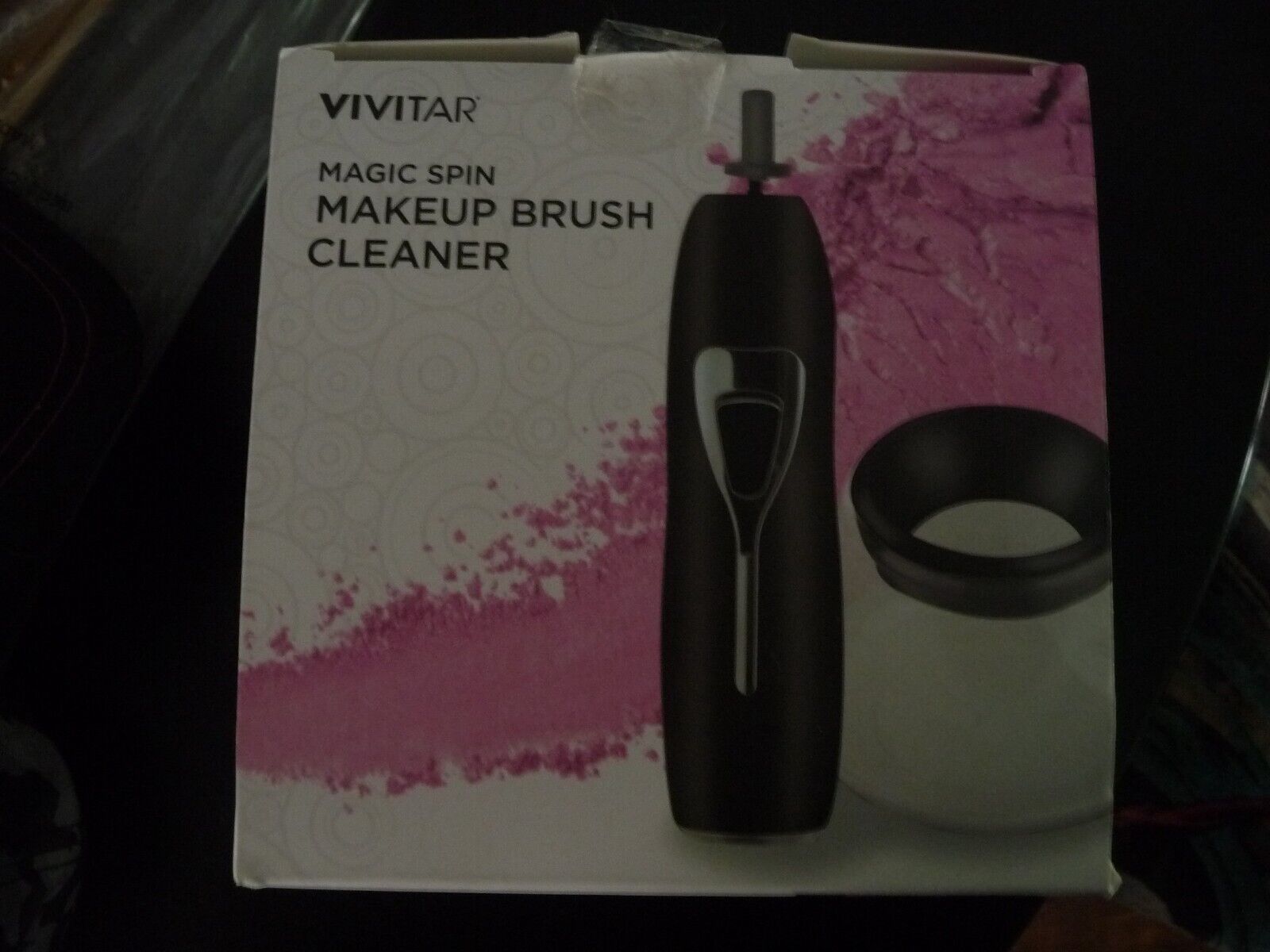 Vivitar Magic Spin Makeup Brush Cleaner Device - Portable Battery Cleaning