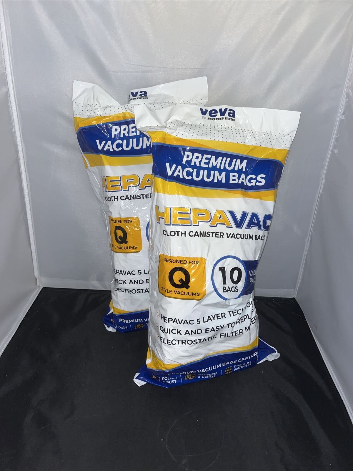 VEVA 10 Pack Premium HEPA Vacuum Bags Style CC Cloth Bag 2 Bags