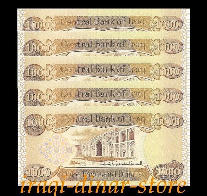10 x 1,000 Iraq Iraqi Dinar - Unc. Lot of 10 - From A Bundle