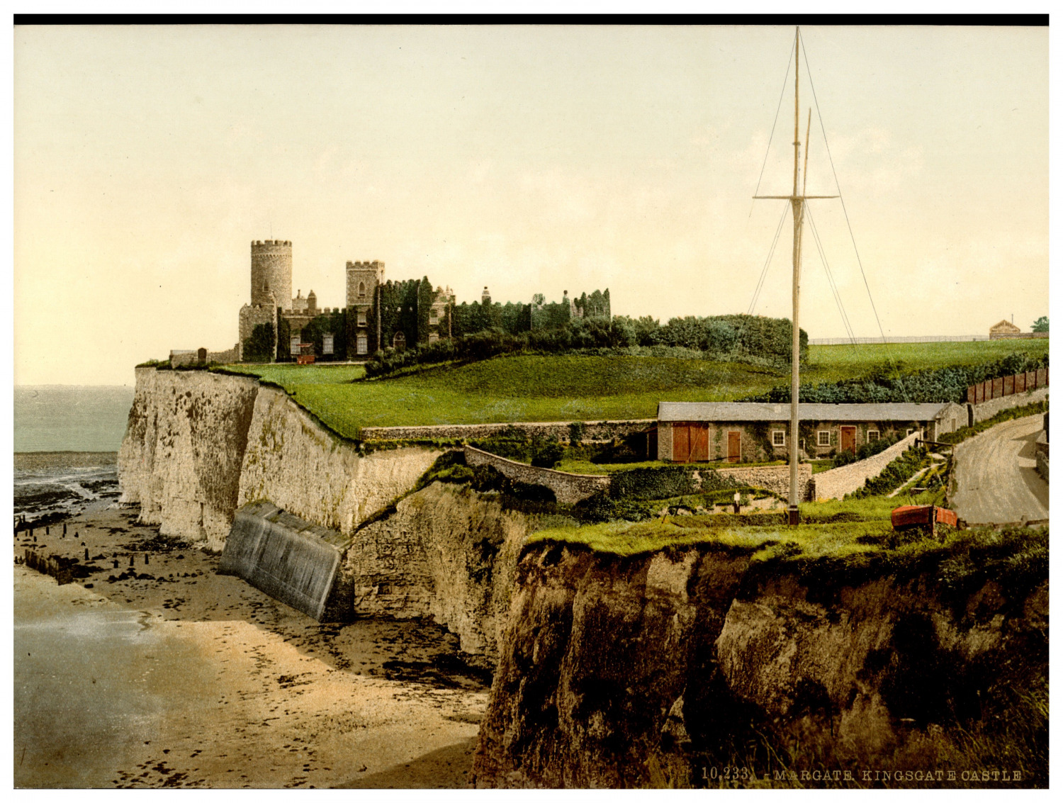 England. Margate. Kingsgate Castle. Vintage Photochrome by P.Z, Photochrome Z