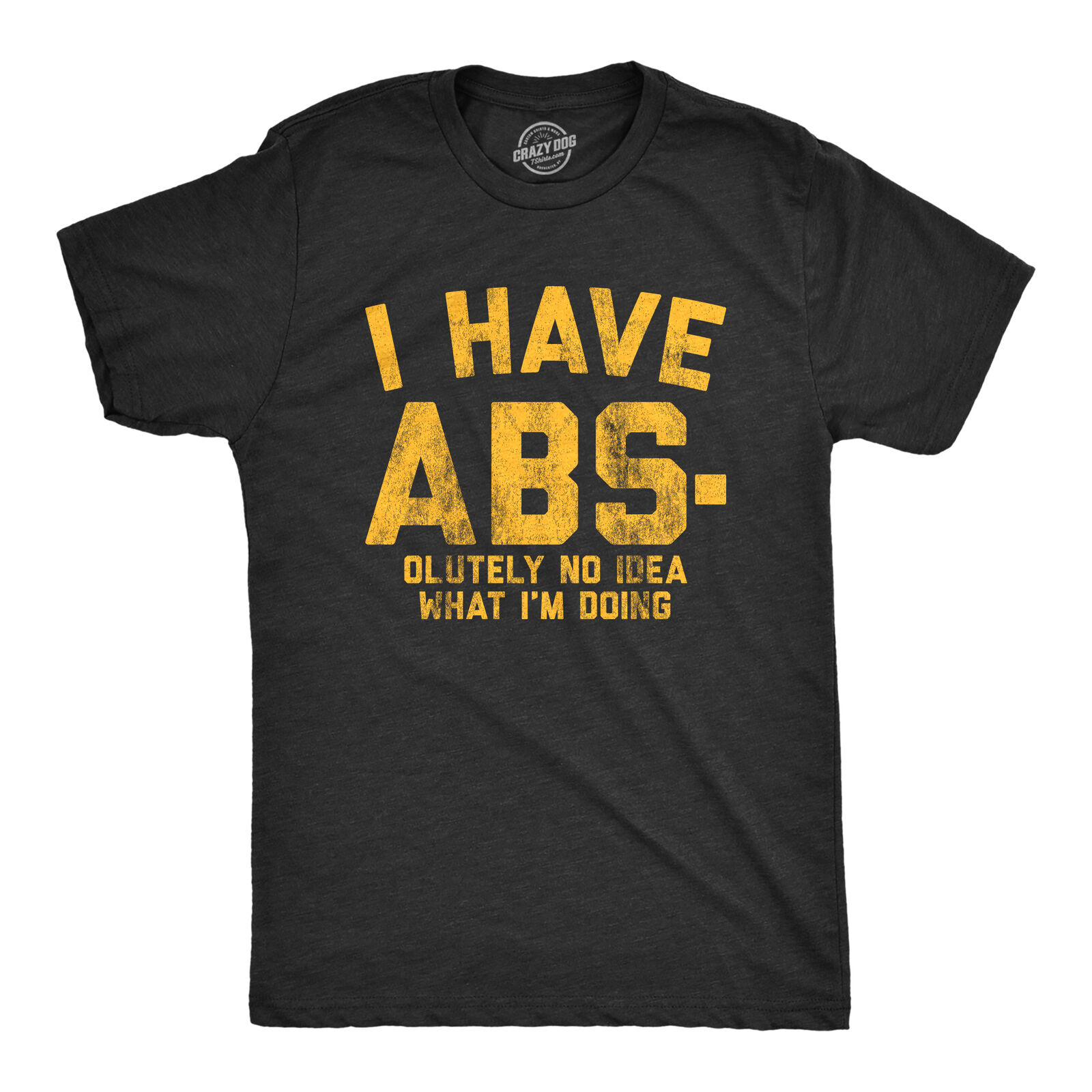 Mens I Have Abs-olutely No Idea What I\'m Doing Tshirt Funny Workout Fitness