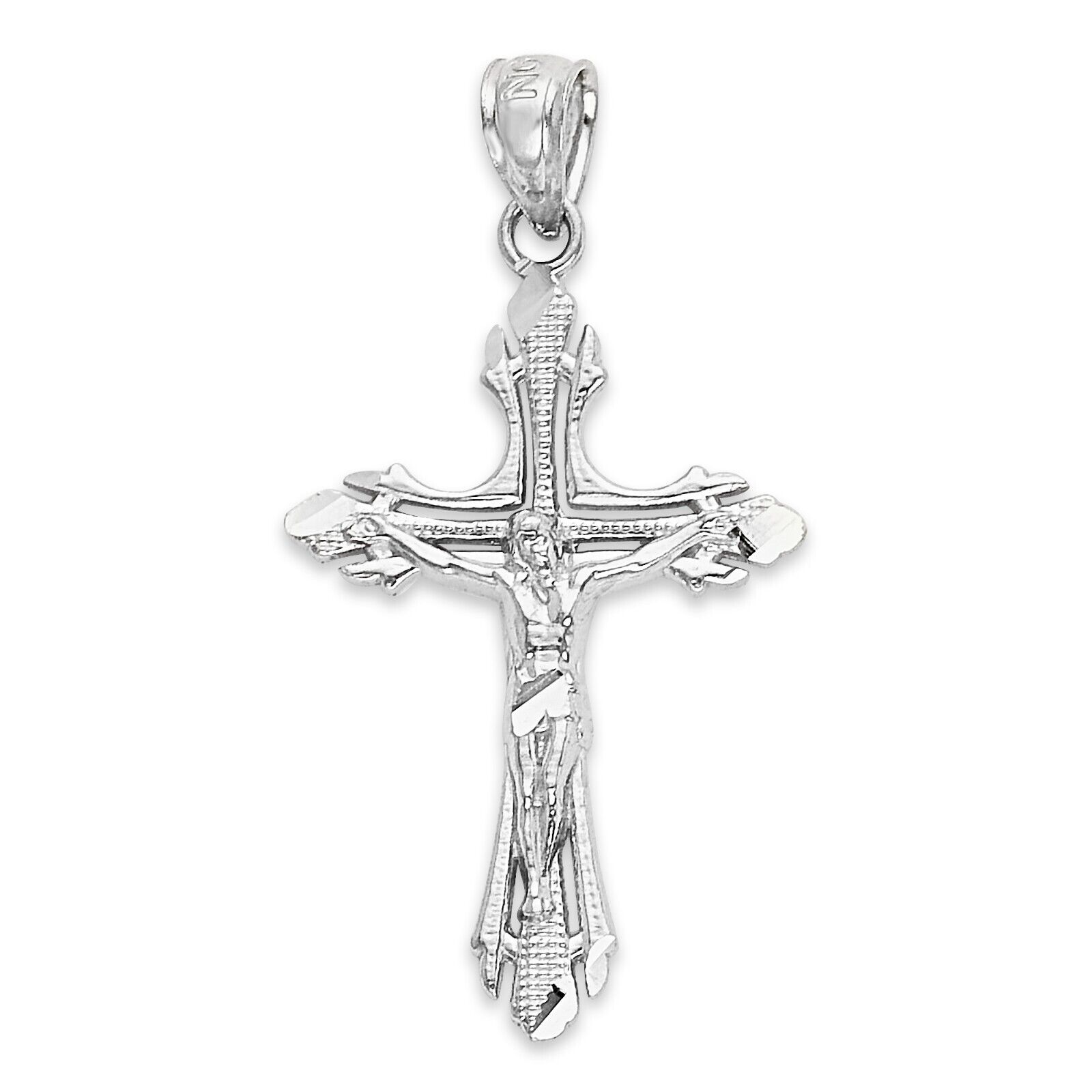 925 Sterling Silver Cross Pendant, Crucifix Pendant Religious Jewelry