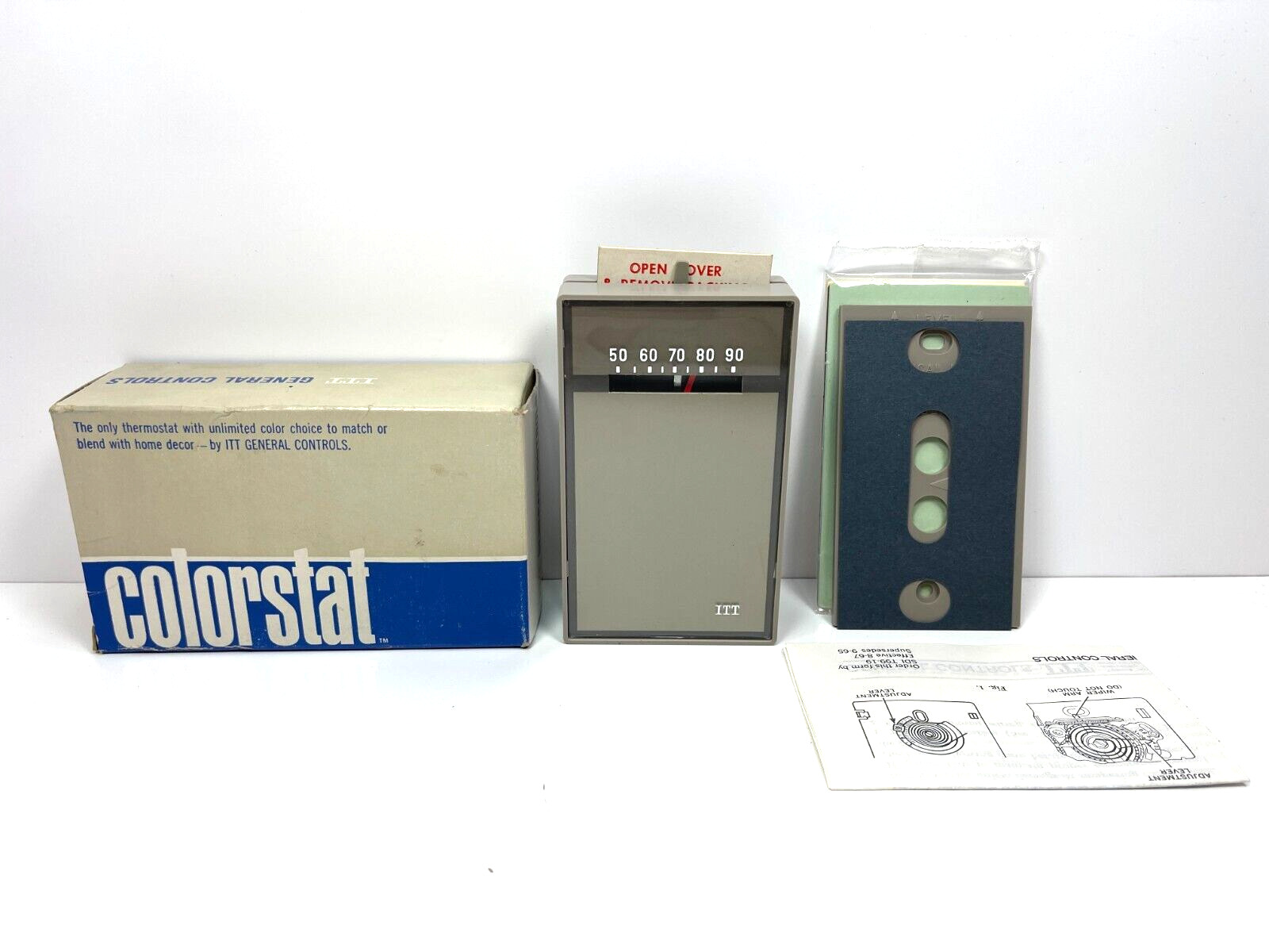 Vintage ITT General Controls Heating Colorstat Thermostat T99AV303J Open Box