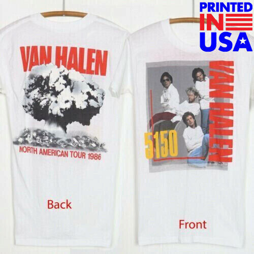 HOT SALE Vintage 1986 Van Halen 5150 North American Tour T-Shirt Unisex S-5XL