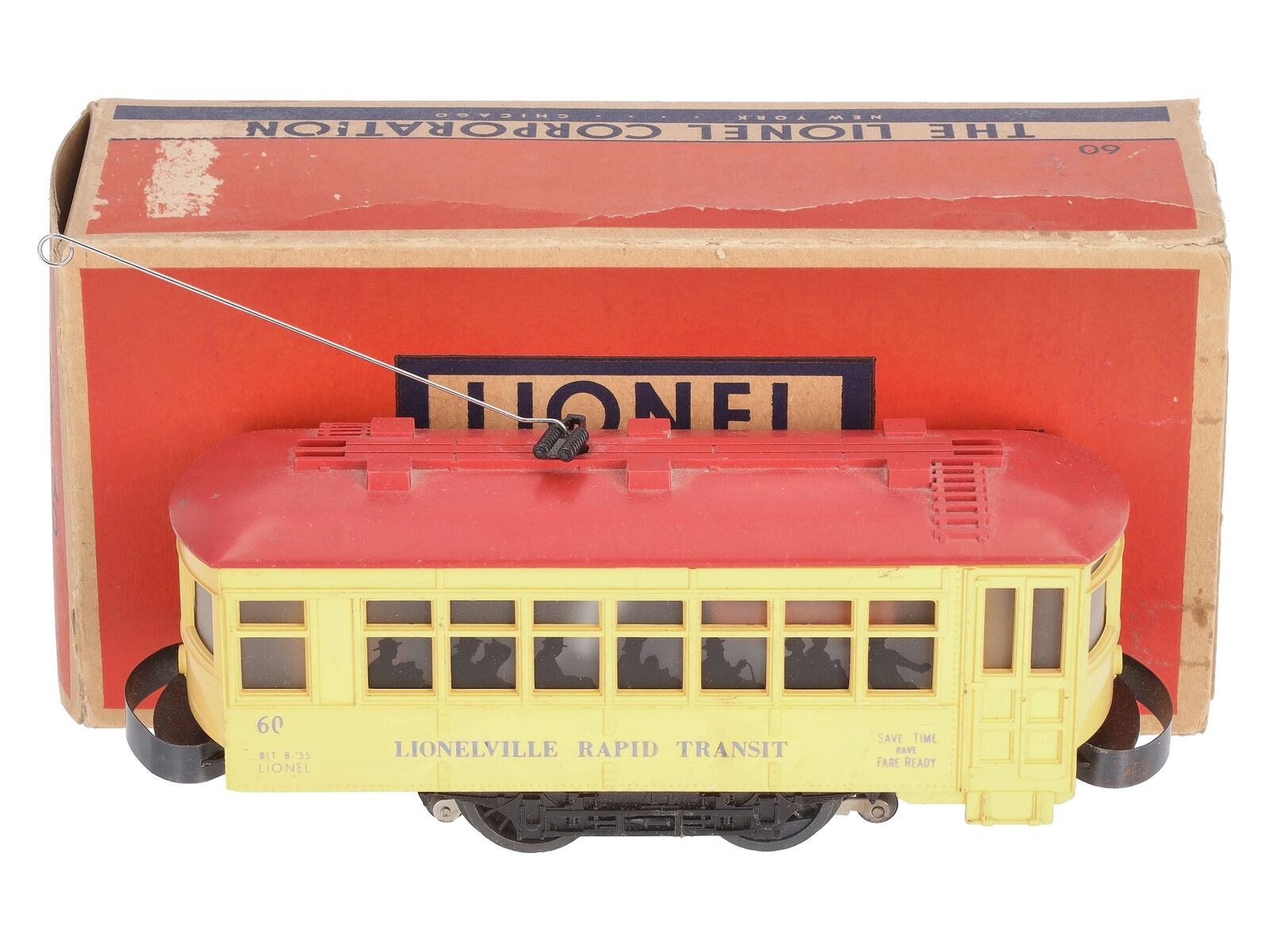 Lionel 60 Vintage O Lionelville Motorized Rapid Transit Trolley/Box