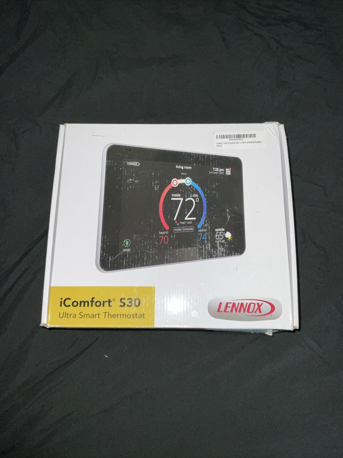 LENNOX iComfort S30 7inch Black Thermostat Outdoor Sensor 19V30