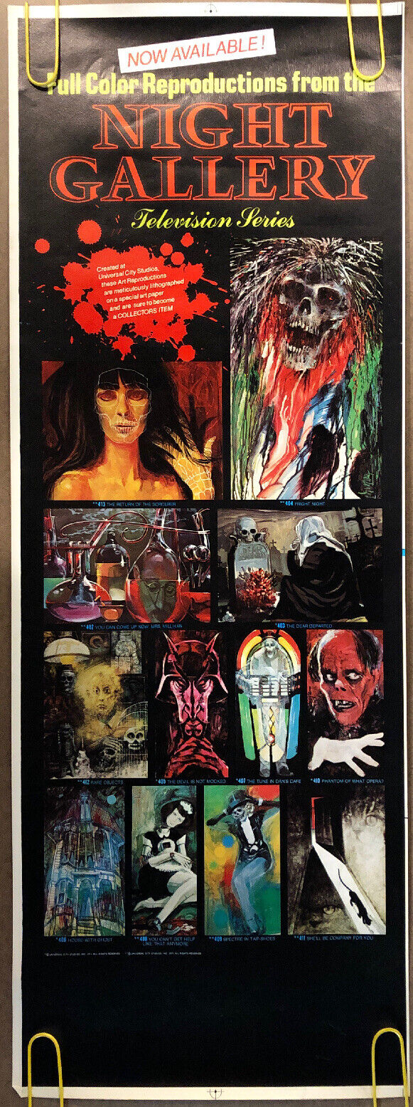 Original Vintage Poster Night Gallery Television Series Monster Horror 1970’s