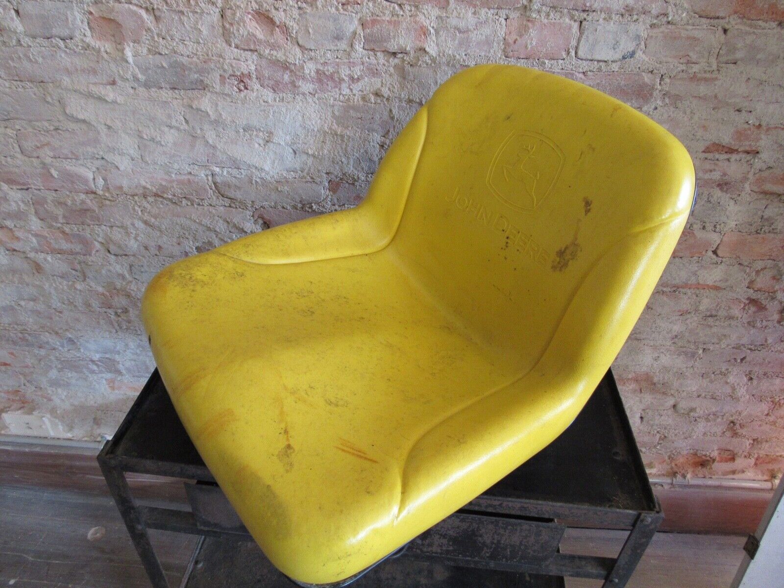 Vintage Yellow Vinyl HIGH BACK SEAT Fits John Deere