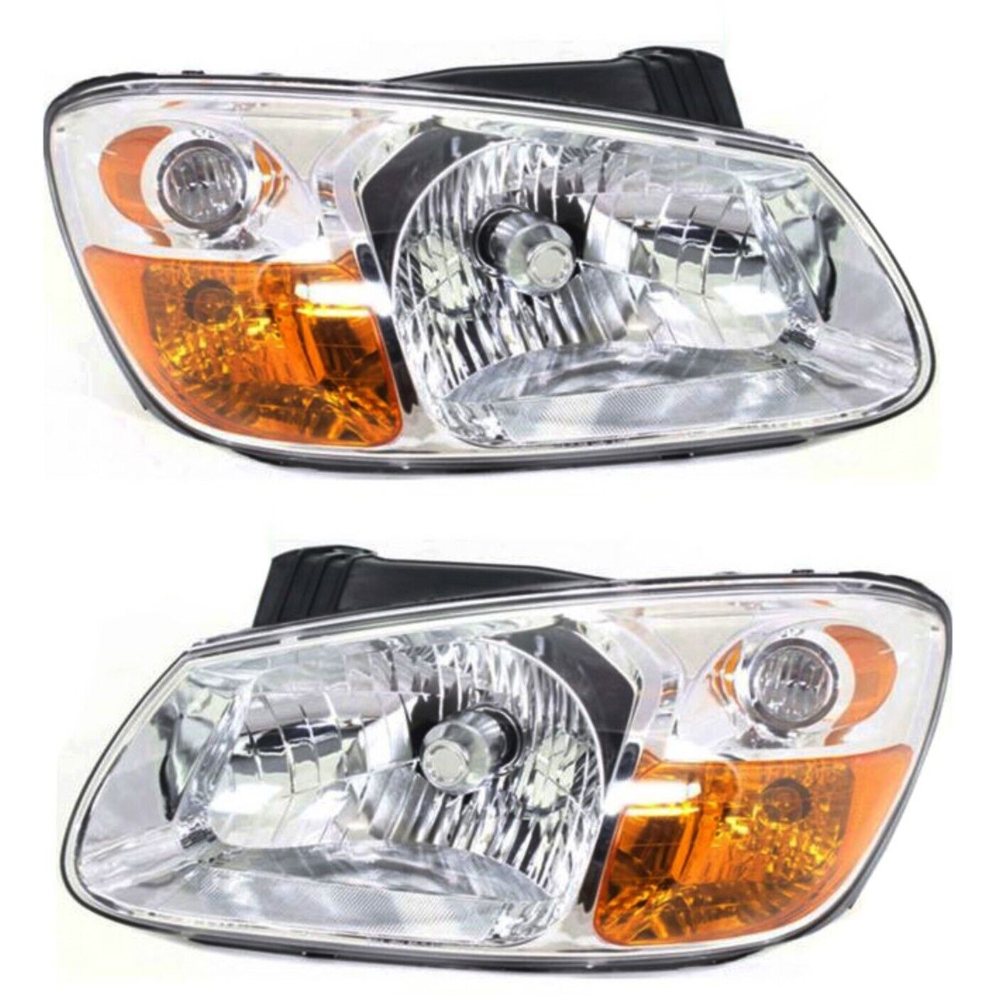 Headlight Set For 2007-2009 Kia Spectra Left and Right With Bulb 2Pc