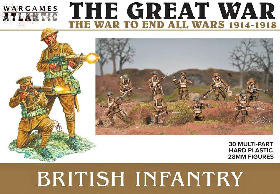 Wargames Atlantic Sprue WW1 British Infantry *Single Sprue w 5 models*